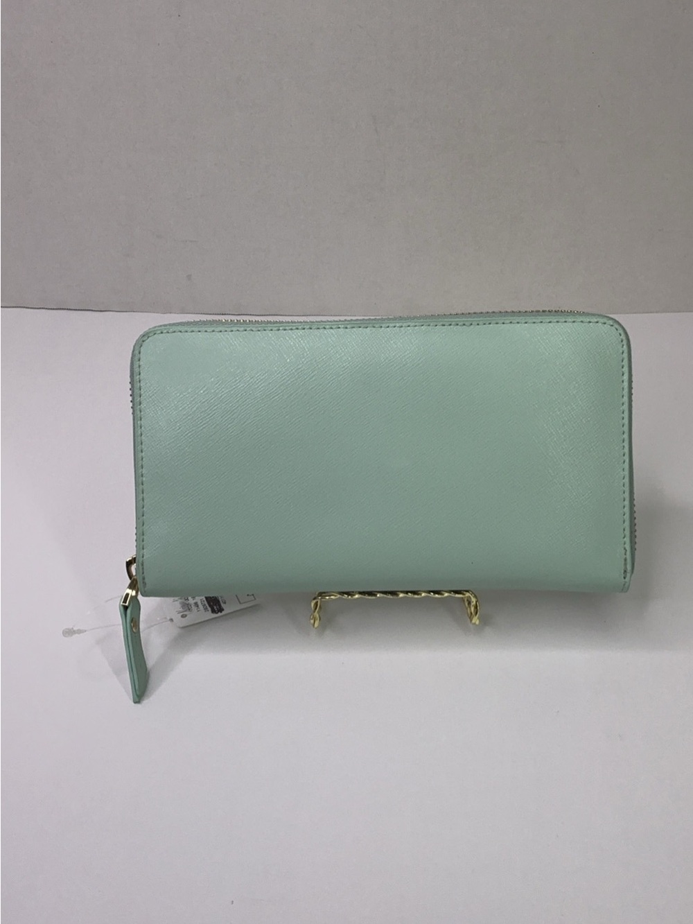 Neiman Marcus light green Saffiano Wallet